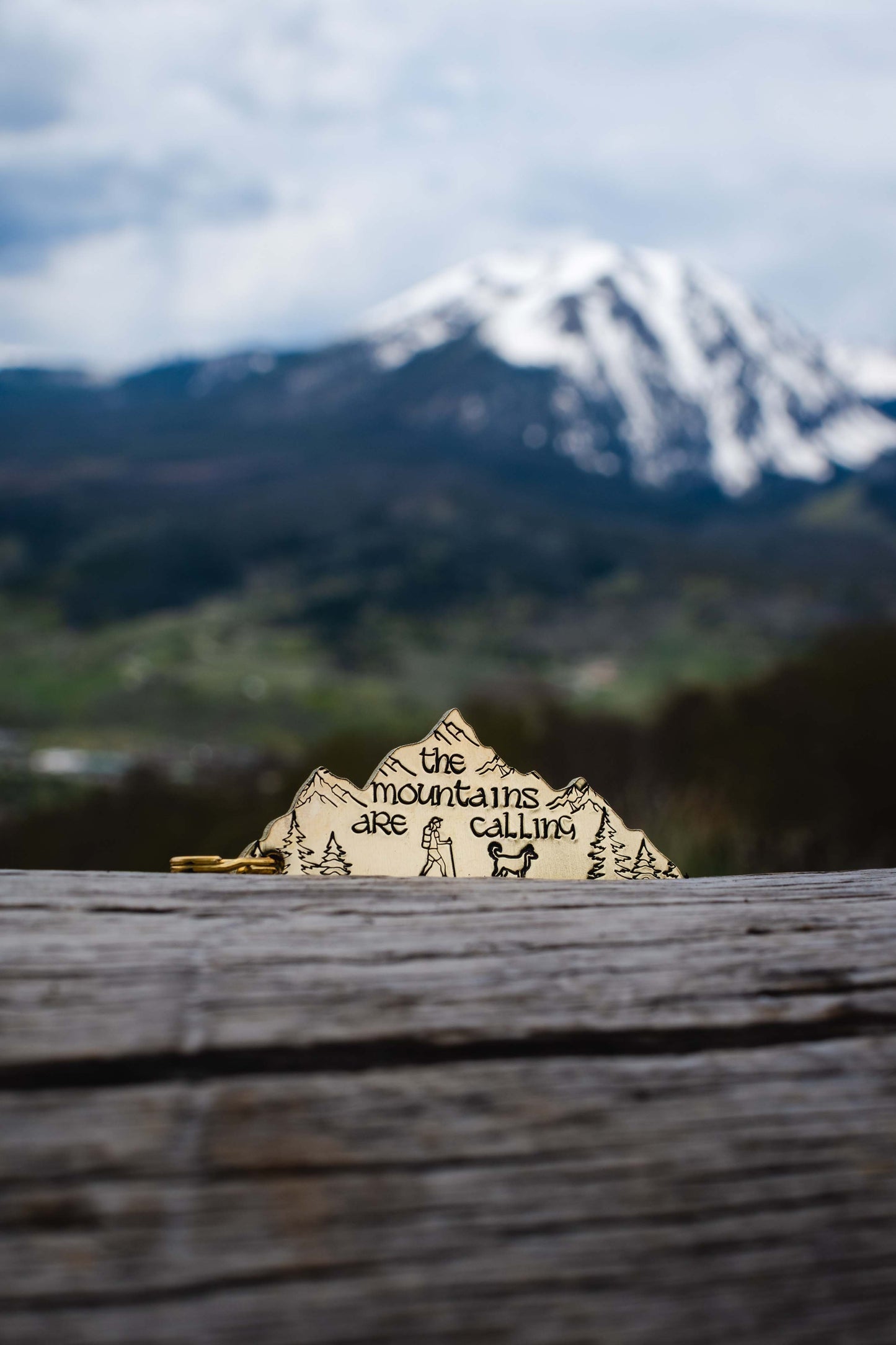 The Mountains Are Calling Keychain