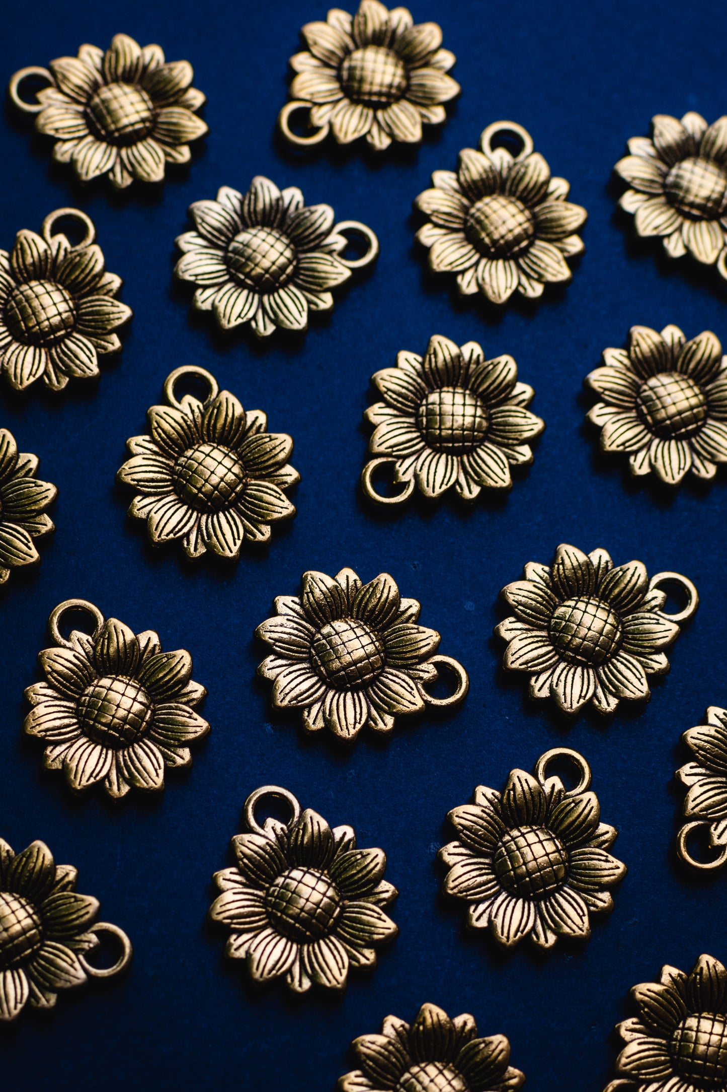 Brass Sunflower Charm